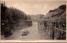 Vintage Miles Canyon Yukon Territory Scow Raft Klondike Gold Rush Postcard picture
