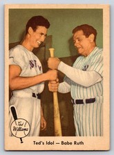 1959 Fleer Ted Williams Ted's Idol – Babe Ruth #2 VG picture