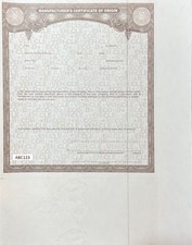 6 ea. Manufacturer Certificate of Origin MCO/MSO for Motor Vehicle/Trailer/Mo... picture