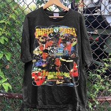 Vintage Three 6 Mafia Reprint Gift Funny Black All Size 20D1401 picture