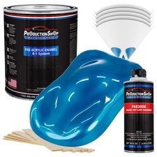 High Gloss Electric Blue Metallic Acrylic Enamel Gallon Kit, Auto Paint picture