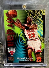 Michael Jordan Card 90’S PREMIUM HOLO FOIL SP INSERT AUTHENTIC BULLS JERSEY #23 picture
