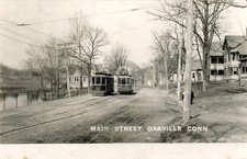 Oakville CT Connecticut Trolley Cars on Main Street RPPC Photo Postcard COPY picture