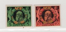 GERMANY BAVARIA CLASSIC REGENT LEOPOLD 1911 SCOTT 92-93 PERFECT MNH picture