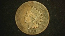 1878 Indian Head Cent Brown In Almost Good Condition picture