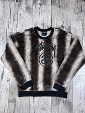 Stussy Sweatshirt Womens XS  Fleece Embroidered Fuzzy Sweater Skater Used picture