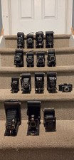 lot of Folding cameras  Kodak Agfa Tower Brownie - fill list below picture