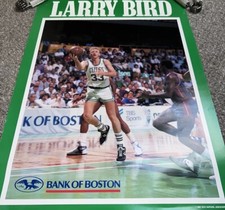 RARE 1987 BANK OF BOSTON LARRY BIRD NO. 33 BOSTON CELTICS POSTER picture