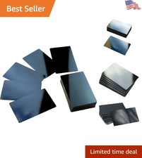 Customizable Metal Business Cards - 100 Pcs Black Aluminum for Engraving picture