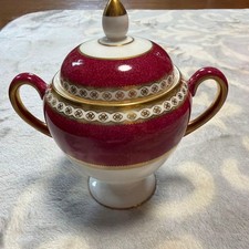 Wedgwood Ulander Ruby Red Sugar Pot Porcelain picture