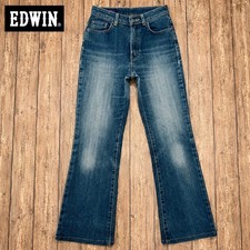 Miss Edwin International Basic Flex Bootcut Jeans High Rise Faded Indigo 28x29 picture