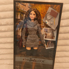 Mattel The Barbie Look Barbie Fashion Doll Gray Sweater Dress Set NRFB picture