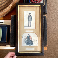 Antique John Everett Millais Lithograph Framed Victorian Character Fashion picture