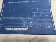CINCINNATI MILLING MACHINE BEARING MFG DRAWING FB41M340548 3-4 HORIZONTAL TYPE picture
