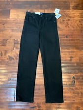 Citizens Of Humanity Black Denim Caia Straight Leg Jeans NWT $228, Size 25 picture