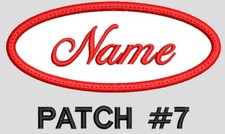 OVAL CUSTOM NAME EMBROIDERED PATCH, IRON ON FAST SHIPPING, USA SELLER picture