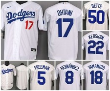 ​​Tariffs​ Free LAD Dodgers White Cool Base Sewn Stitched Jersey. picture
