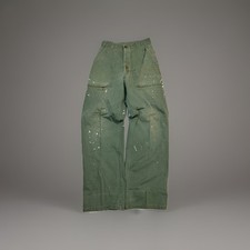 Vintage 1940s WWII Korea HBT Military Fatigue Pants Not 13 Star Button 28x31 picture