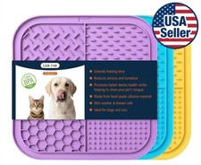 Silicone Dog Lick Mat Slow Feeder Bowl Square Pad for Dogs Cats Anxiety Relief picture
