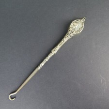 Antique 1880s - 90s  Sterling Silver Button Hook by Foster & Bailey, USA picture