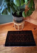 Vintage Authentic Afghan Baluchi Rug | Tribal Geometric Accent Rug picture