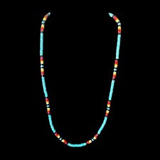 Native American Turquoise Heishi Necklace picture
