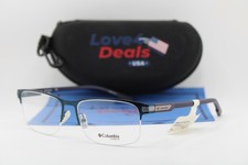 NEW COLUMBIA C3015 410 BLUE GUNMETAL NAVY AUTHENTIC EYEGLASSES 59-16 picture