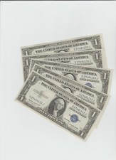 (5) CONSECUTIVE 1935-G $1 ONE DOLLAR SILVER CERTIFICATES UNCIRCULATED picture