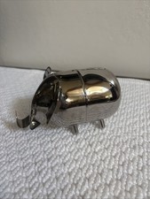 Vintage Raimond Inc Silverplate Elephant Coin Bank 1959 Metal Animal Figurine picture