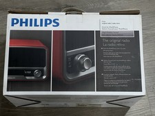 Philips ORD7100R/37 Retro Original Radio FM Clock Dock Station 30-Pin Red NIB  picture