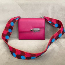 Hermes Verrou Mini Strap Rose Mex Chevre Mysore Flipperball Strap Palladium Hard picture