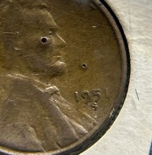 1951 S Wheat Penny Coin Error”L”in Liberty is in Rim/Mint Mark S/1/Bubbles Rare picture