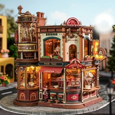 ROKR Dream Coffee Factory Music Box Wooden 3D Puzzle Xmas Gift picture