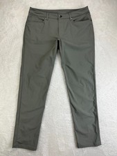 Lululemon ABC Performance Pants Mens 34 Olive Green Slim Fit Warpstreme LM5972S picture