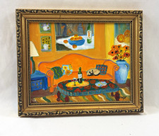 Vintage Patricia A Bannister Original Acrylic Painting Peachy Signed COA 2004 picture