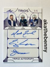 2026 Leaf Trinity Trios Marcus Freeman Cj Carr Leonard Moore AUTO 5/6 🔥 #t-6 picture
