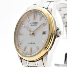 Excellent condition, fully functional CITIZEN men's Eco-Drive watch with whi picture