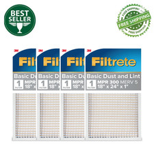 4PK Filtrete 18x24x1 Air Filter, MPR 300 MERV 5, AC Furnace Dust Reduction Clean picture
