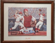 Johnny Bench JSA COA Autographed 16 x 20 Print Framed by Don Sprague #102/750 picture