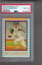 1992 DONRUSS ELITE LEGENDS Rickey Henderson PSA 8   /7500 picture