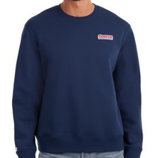 NWT Costco Wholesale Mens  Sweatshirt Navy Blue Crewneck Fleece Logo S M L or XL picture