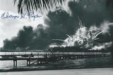Thomas Ryan signed 4x6 photo WW II Pearl Harbor Survivor  USS Pyro COA LOOK picture