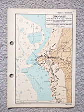Granville, France - 1943 Vintage Admiralty Royal Navy Map picture