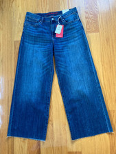 NWT Lucky Brand Wide Leg Mid Rise SWEET Denim 5 Pocket Jeans Sz 12/31 Blue picture