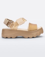 NIB Melissa Kick Off Sandal Beige and Gold Size 7 picture