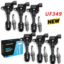 6Pk Ignition Coil Packs & Iridium Spark Plugs for Infiniti Nissan 3.5 V6 UF349 picture
