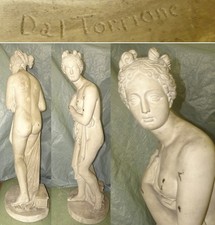 Huge 48.8in Superb Antique Dar.Torrione Alabaster Statue Sculpture picture