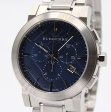 BURBERRY 42mm Blue Dial Stainless Steel Men's Watch The City BU9363 picture