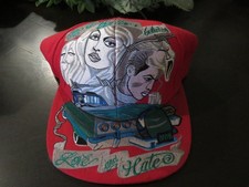 Vintage NWOT Old Stock Never Worn Love and Hate Red Low Rider hat Ballcap picture