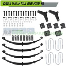 3500lbs Tandem Trailer Axle Suspension Kit Leaf Springs U-bolt + Hanger Set picture